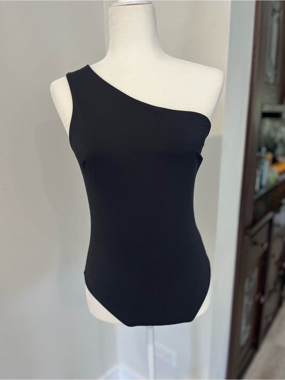 One-Shoulder Black Women's bodysuit